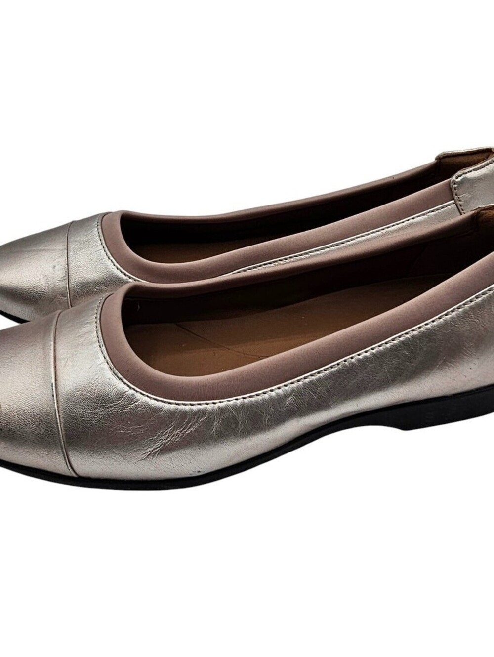 Clark’s Unstructured Darcy Cap2 Rose Gold Flats Women’s Size 8